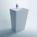 ADM Bathroom Design Glossy White Stone Resin Sink DW-153 - B0178KNYH0